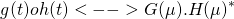 \[g(t) o h(t) <--> G(\mu).H(\mu)^*\]